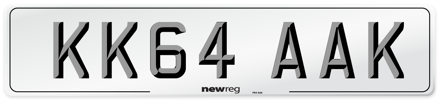 KK64 AAK Number Plate from New Reg